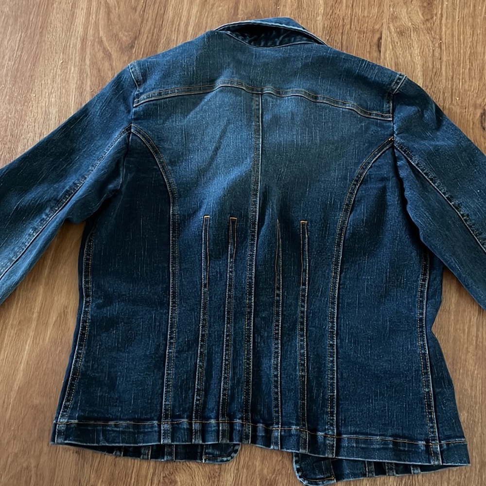 Tulle Denim Fitted Jacket - Picture 3 of 5